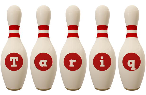Tariq bowling-pin logo