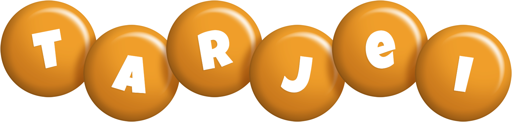 Tarjei candy-orange logo
