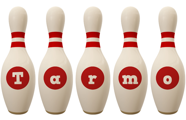 Tarmo bowling-pin logo