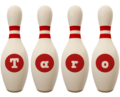 Taro bowling-pin logo