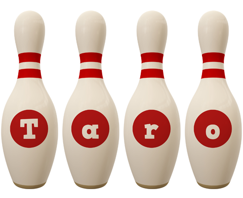 Taro bowling-pin logo