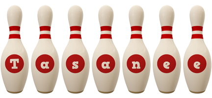 Tasanee bowling-pin logo