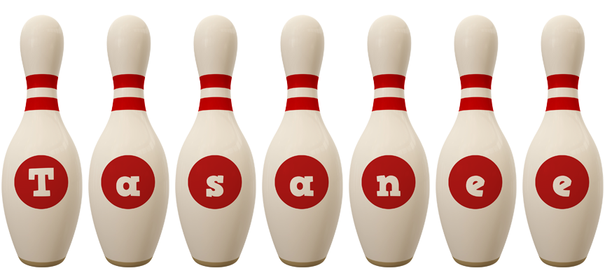 Tasanee bowling-pin logo