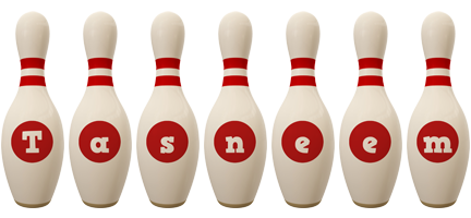 Tasneem bowling-pin logo