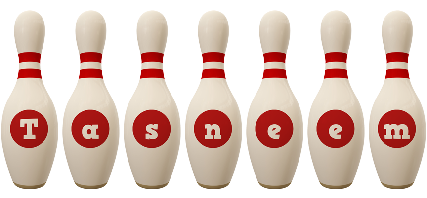 Tasneem bowling-pin logo