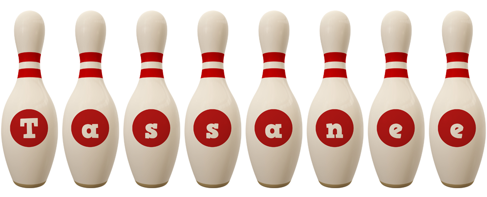 Tassanee bowling-pin logo