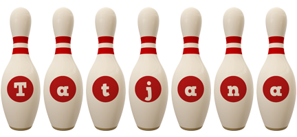 Tatjana bowling-pin logo