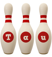 Tau bowling-pin logo