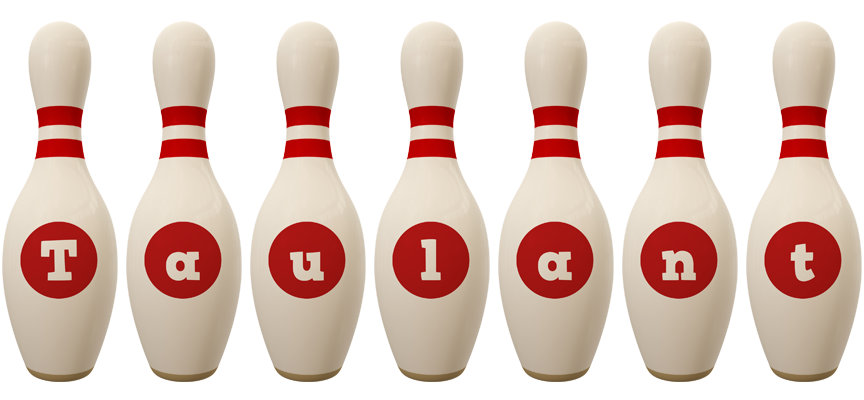 Taulant bowling-pin logo