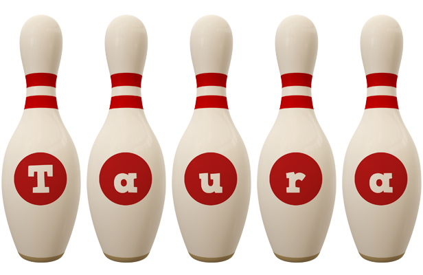 Taura bowling-pin logo