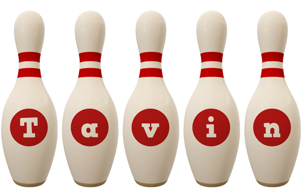 Tavin bowling-pin logo