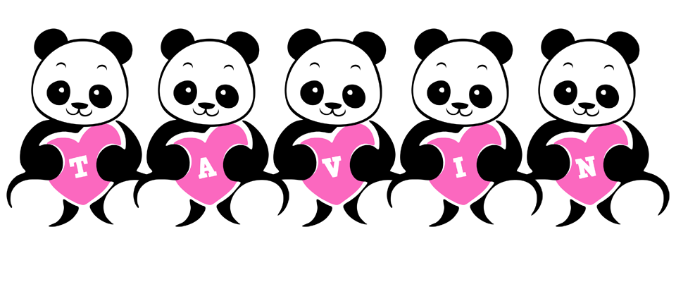 Tavin love-panda logo