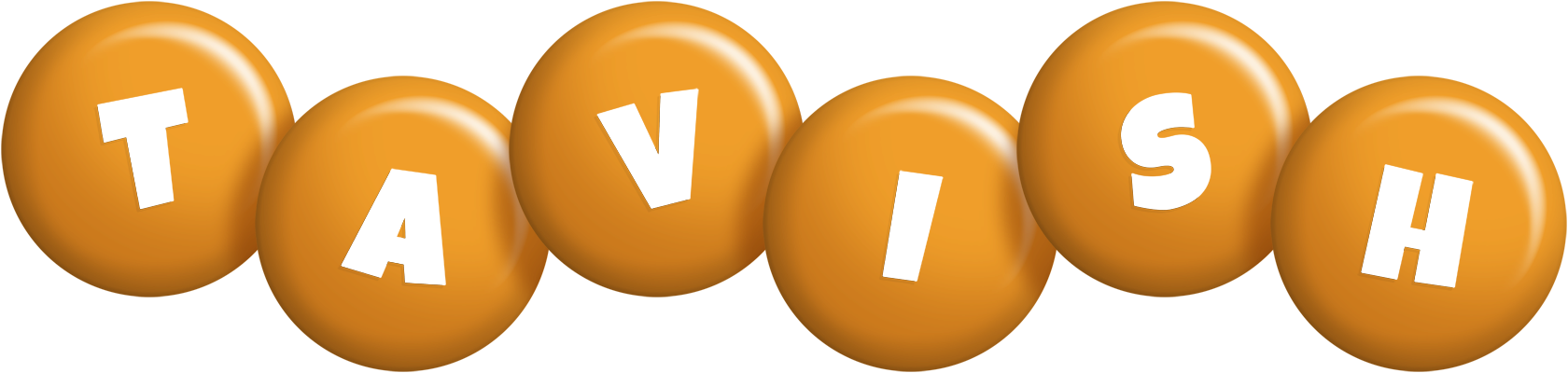 Tavish candy-orange logo