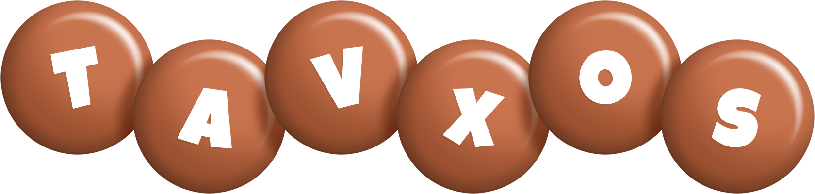 Tavxos candy-brown logo