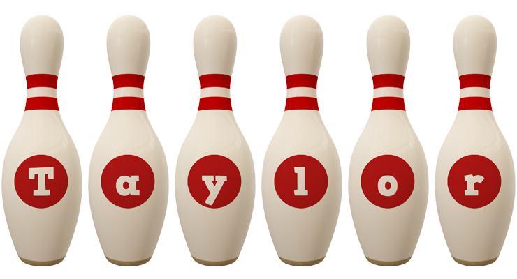 Taylor bowling-pin logo