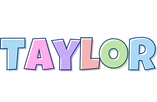 Taylor pastel logo
