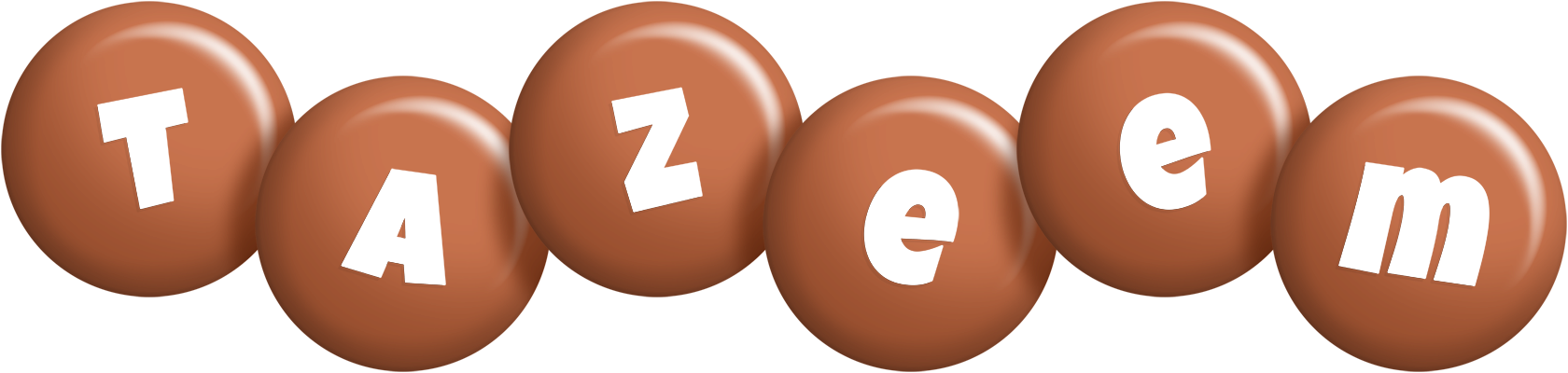 Tazeem candy-brown logo