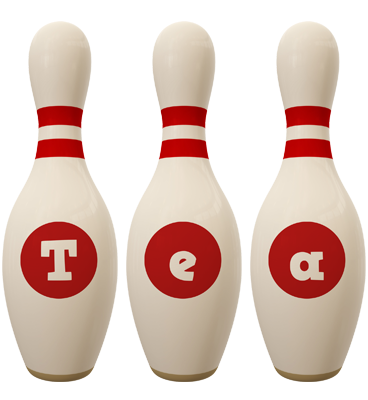 Tea bowling-pin logo