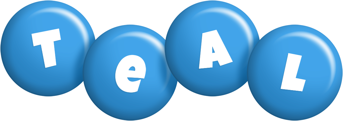 Teal candy-blue logo