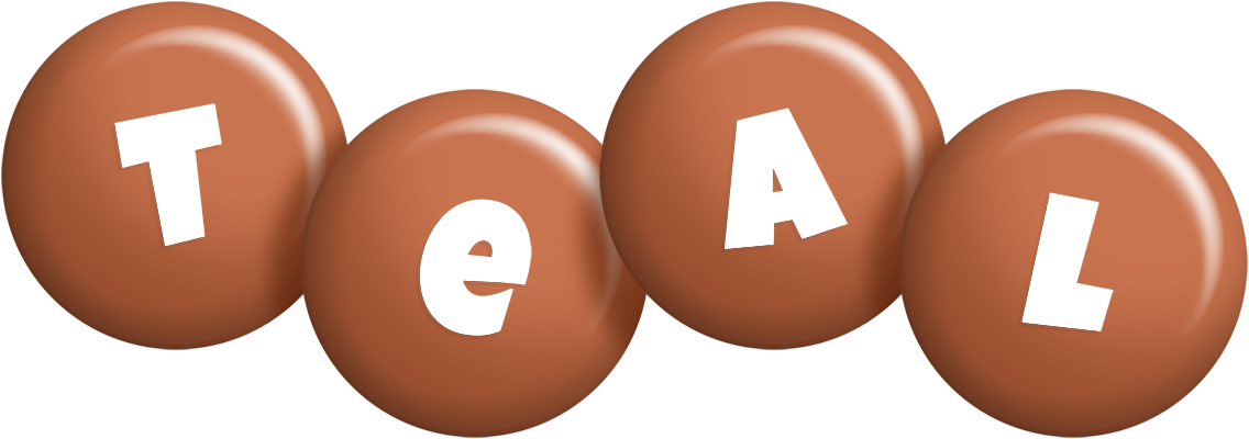 Teal candy-brown logo