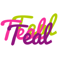 Teal flowers logo
