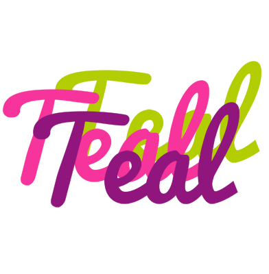 Teal flowers logo
