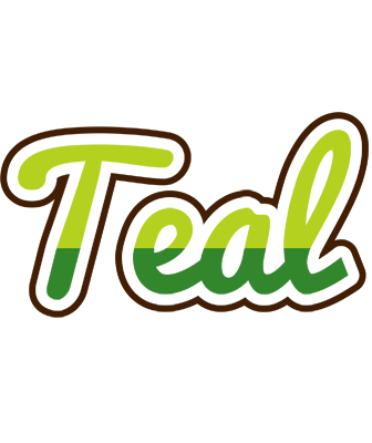 Teal golfing logo