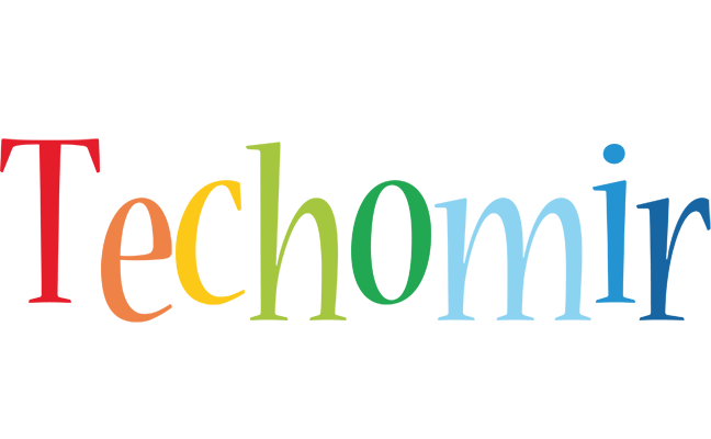 Techomir birthday logo