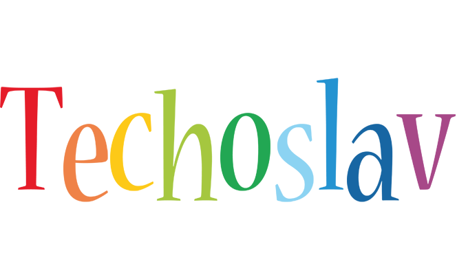 Techoslav birthday logo