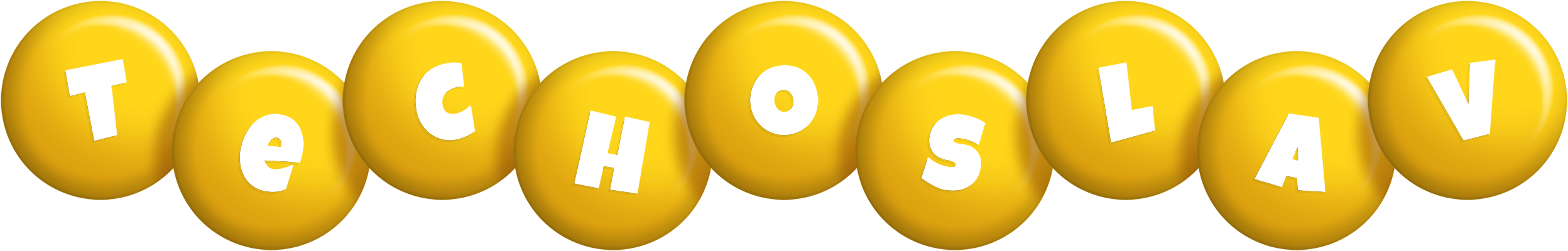 Techoslav candy-yellow logo