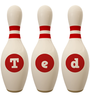 Ted bowling-pin logo