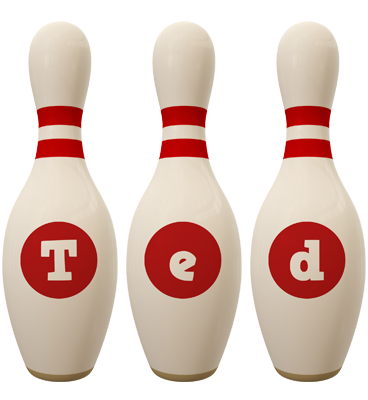 Ted bowling-pin logo