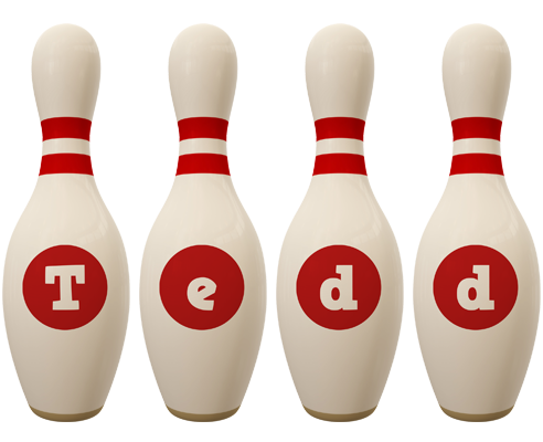 Tedd bowling-pin logo