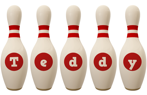 Teddy bowling-pin logo
