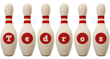 Tedros bowling-pin logo