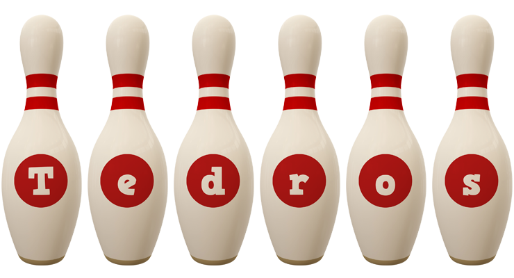 Tedros bowling-pin logo