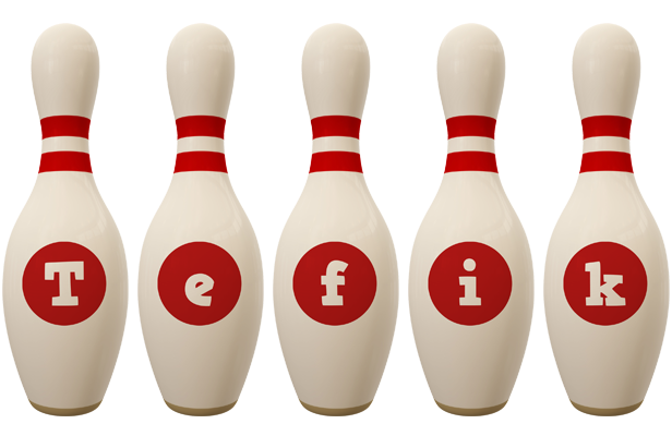 Tefik bowling-pin logo