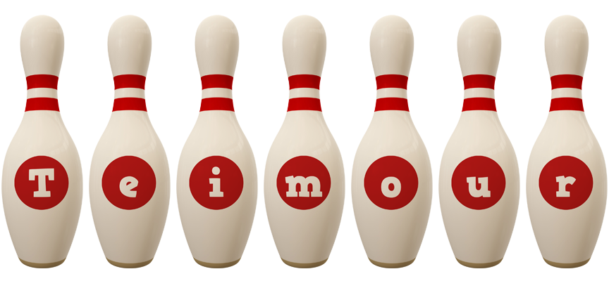 Teimour bowling-pin logo