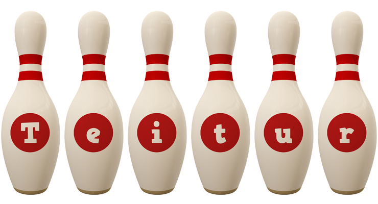 Teitur bowling-pin logo