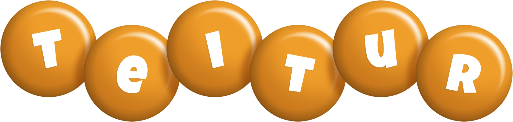 Teitur candy-orange logo