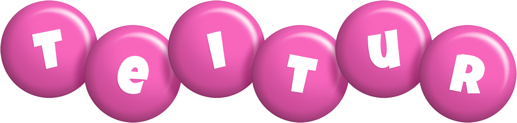 Teitur candy-pink logo