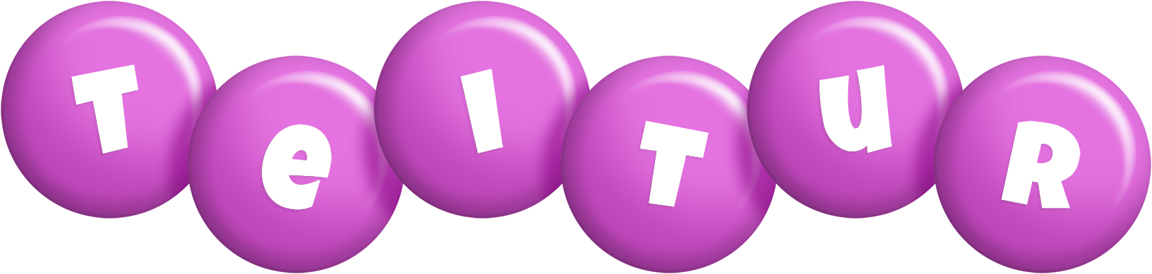 Teitur candy-purple logo