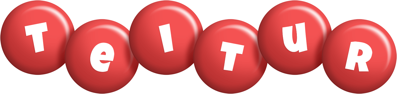 Teitur candy-red logo