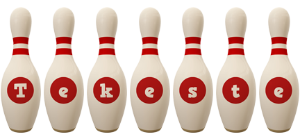 Tekeste bowling-pin logo