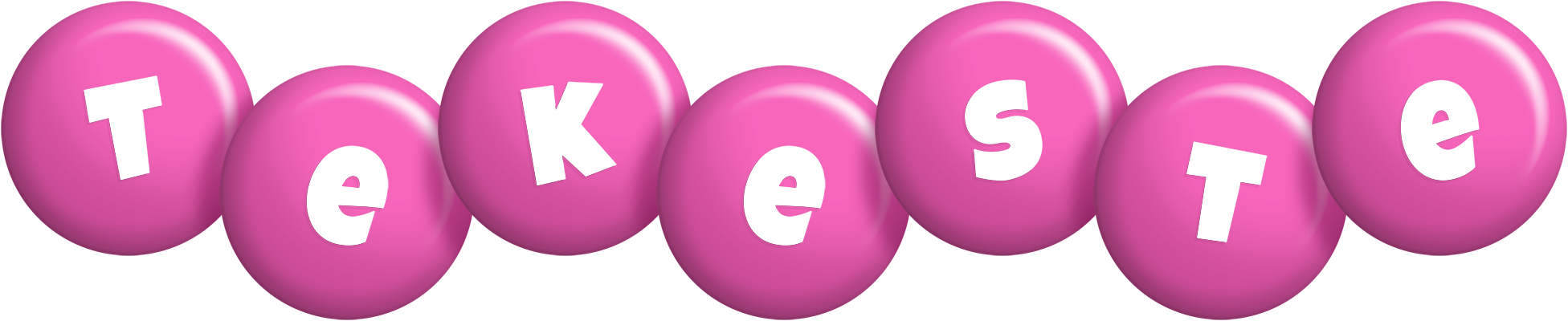 Tekeste candy-pink logo