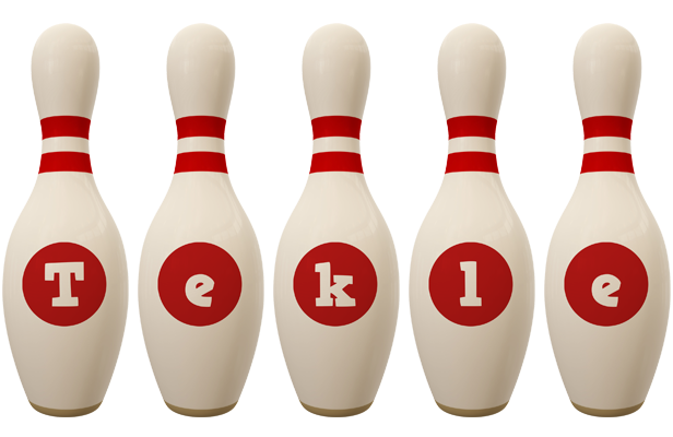 Tekle bowling-pin logo