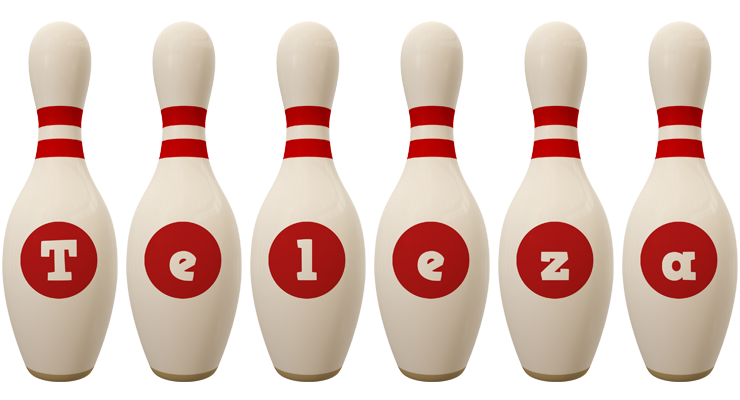 Teleza bowling-pin logo