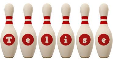 Telise bowling-pin logo