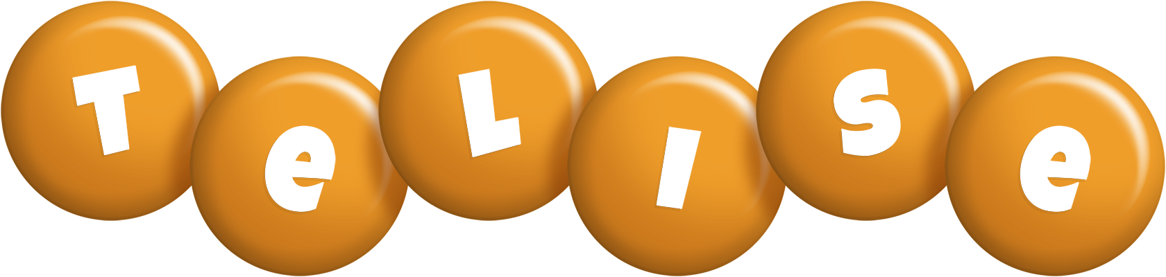 Telise candy-orange logo