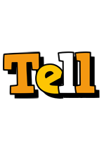 Tell cartoon logo